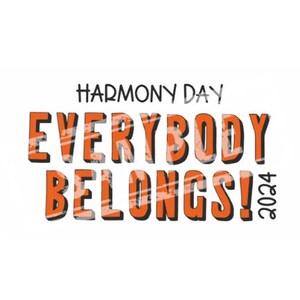 Harmony Day 2024  2 files Everyone belongs March  Cricut sublimation cutting file instant download digital file