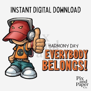 Diseño de camiseta "Todos pertenecen" (descarga digital) del Día de la Armonía en Australia (PNG)