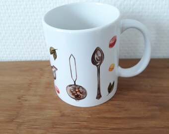 Mug à thé céramique  personnalisé-Cadeau maman, grands mères, maîtresse, nounou...