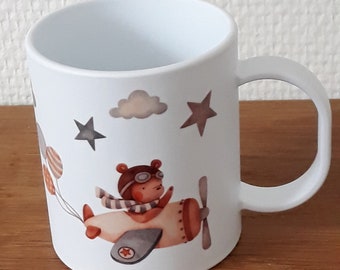 Mug personnalisé en polymère pour enfants tasse incassable/cadeau de naissance