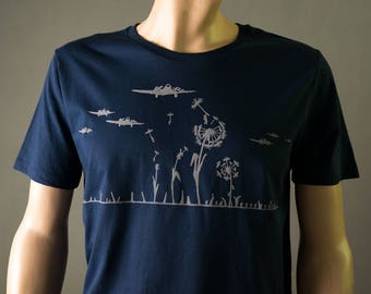 Dirty Velvet T-Shirt Männer Bombs Away blau Herren Tshirt Bio Baumwolle Organic