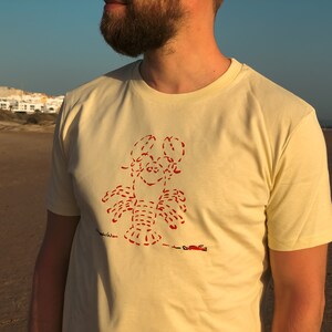 Hummerless carton T-Shirt for men organic tee shirt printed graphic mens tee