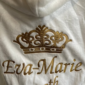Women&#39;s Soft Personalised Dressing Gown Robe, Embroidered ladies dressing gown wedding gift Mothers day gift Birthday Gift