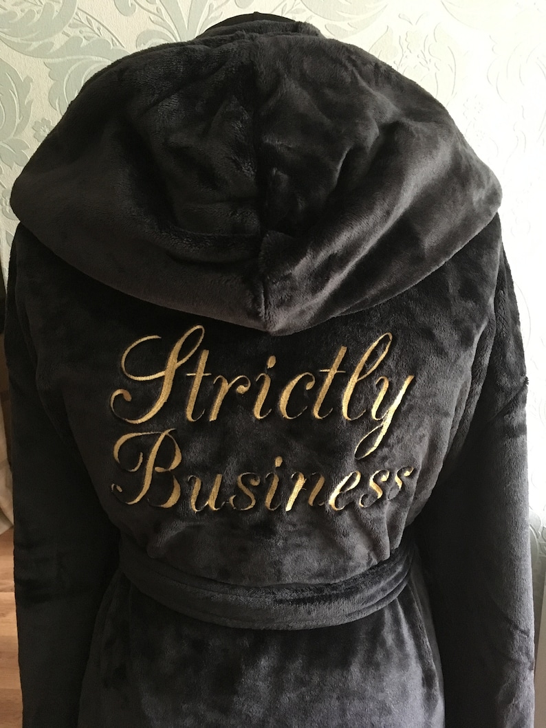 Mens Personalised Hooded Dressing Gown Mens Robe Etsy UK