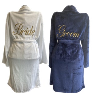 Personalised Dressing gown, Luxury, Wedding gift, His & Hers Robes, Embroidered, Couples