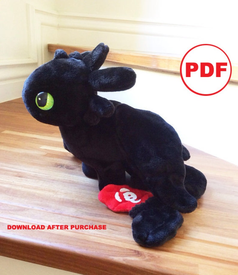 toothless plush pattern free