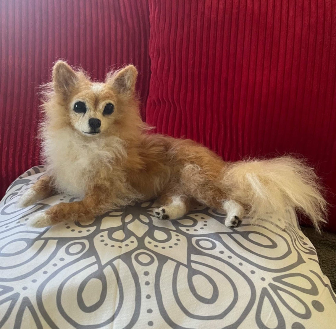 Needle felted long hair Chihuahua