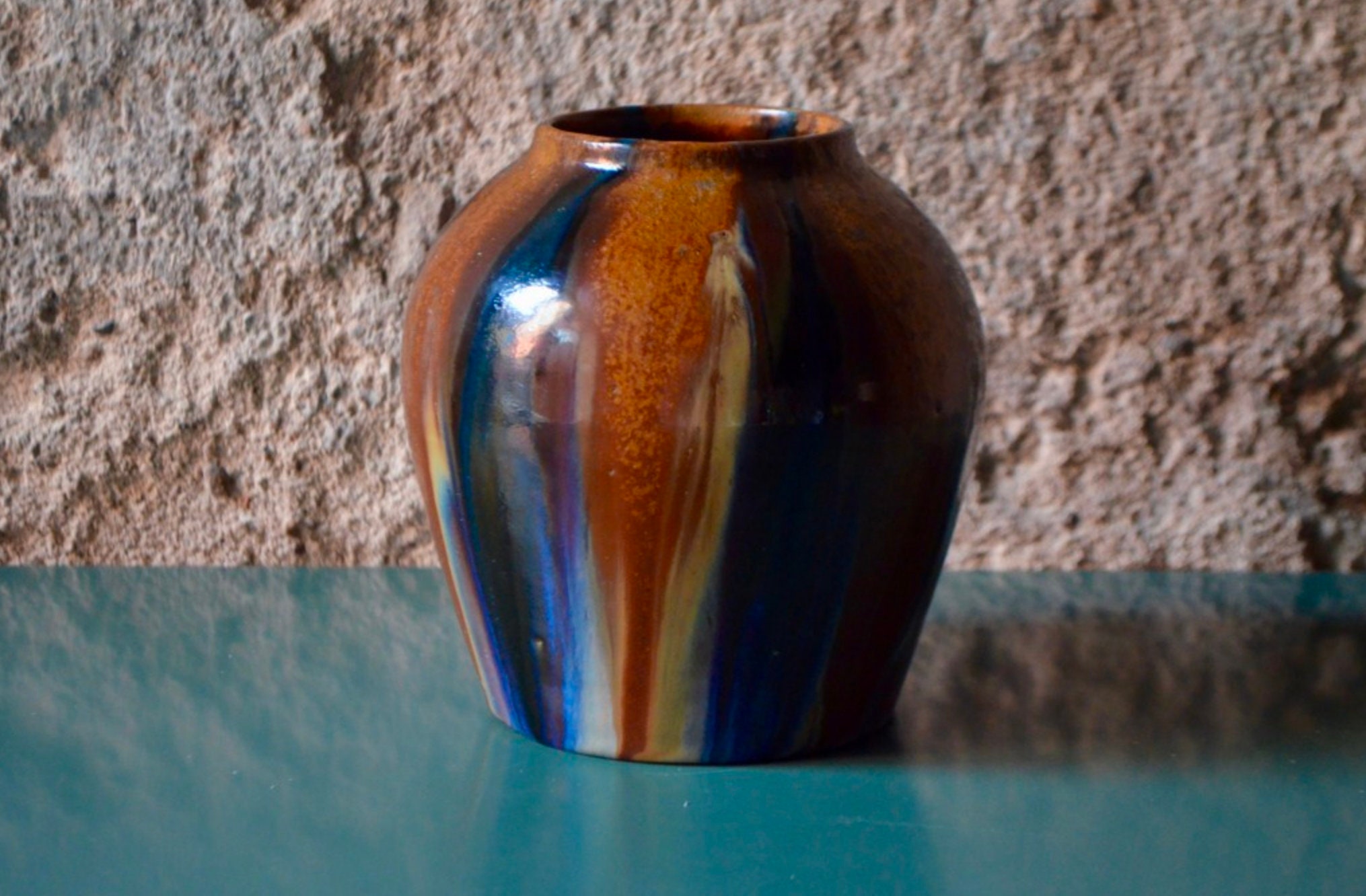 Vase en Céramique Art Nouveau Vintage Grès 1900 Elchinger