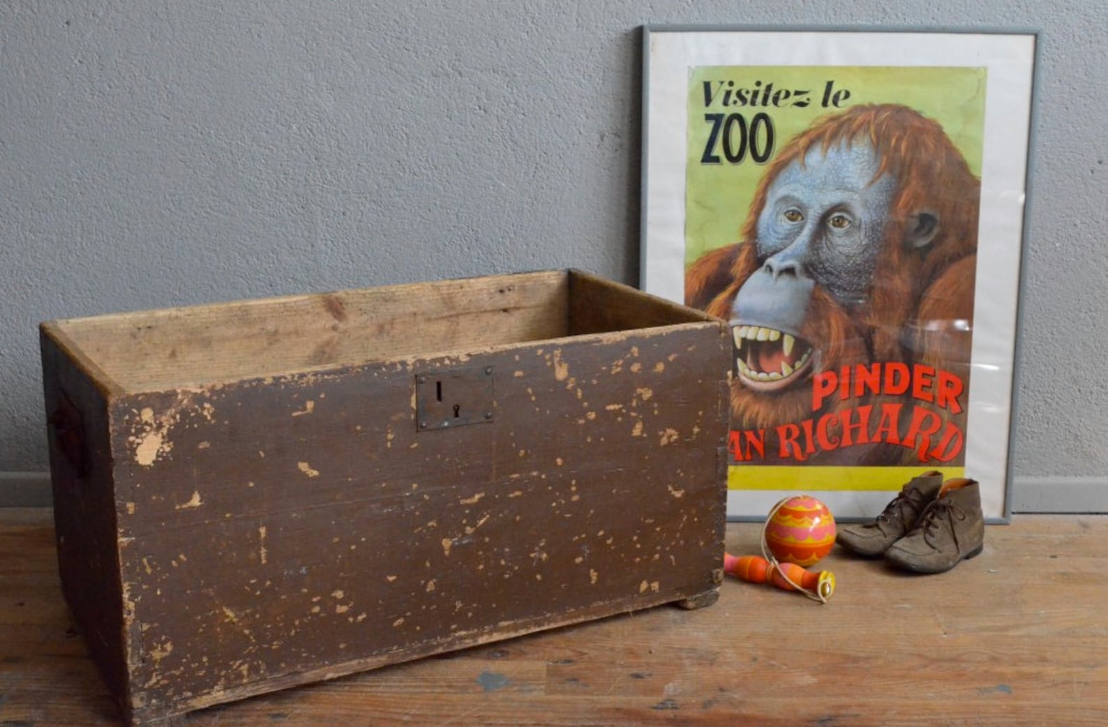 Retro Vintage Toy Chest Wooden Trunk Patina Boho Mid Century - Etsy