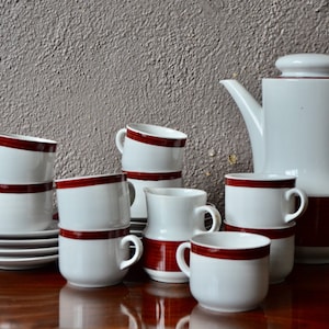 Servizio da tè o caffè in porcellana di Arzberg, stile vintage boho e country chic