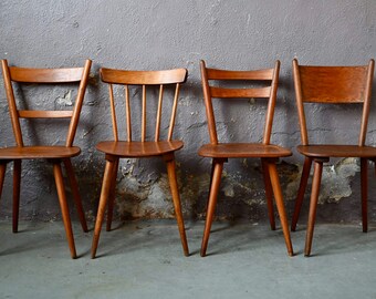 Série de 4 chaises style vintage scandinave dépareillées mix and match lot ensemble