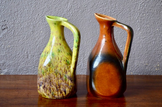 Paire de pichets ou vase Accolay céramique française midcentury - Etsy  France