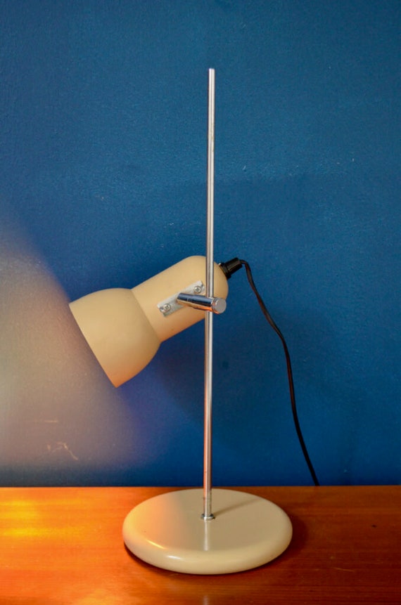Lampe De Bureau Chromée Vintage Années 60-70 - Design Space Age - Réglable