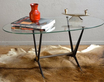 Table basse vintage Angelo Ostuni années 50 design italien moderniste rétro low table midcentury italian design
