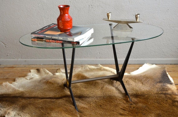 Table basse vintage Angelo Ostuni années 50 design italien Table basse Angelo Ostuni année 50