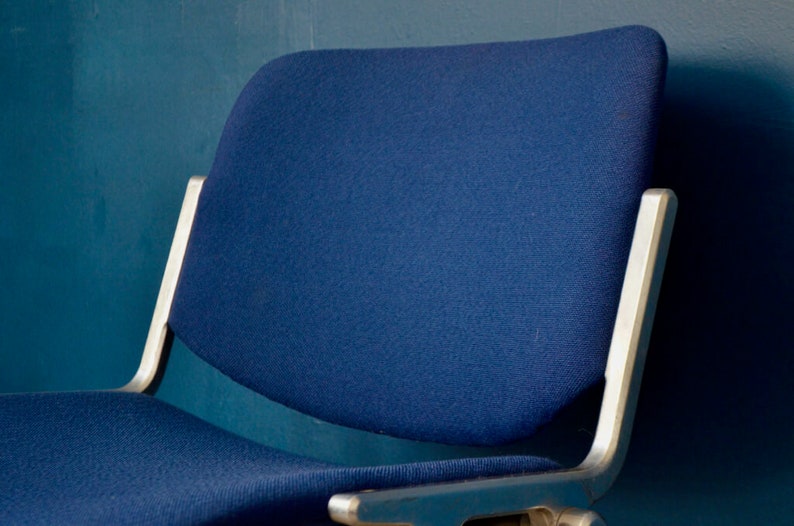 Chaise bleue DSC par Giancarlo Piretti pour Castelli, 1960s. Design Italien vintage et moderniste siège de cuisine ou de bureau image 7