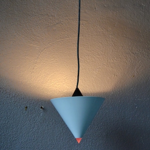Pendant lamp Red Point by Gary Morga for Bieffeplast ceiling lamp Italian minimalist 1980