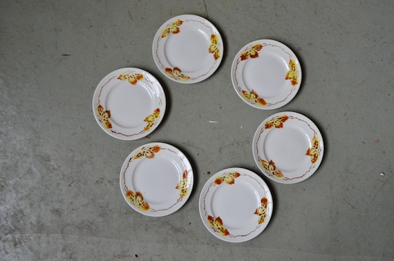 Lot de 6 Assiettes plates Orchies Moulin des loups vaisselle