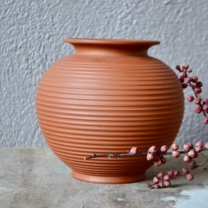Art Deco ceramic ball vase Terracotta AKRU (aka Alfred Krupp) for KLINKER KERAMIK Copier