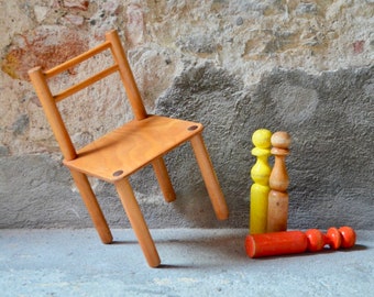 Vintage wooden child chair