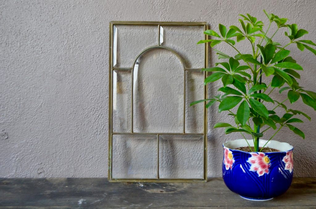 Vitrail Ancien Travail de Compagnon, Décoration Unique et Bohème