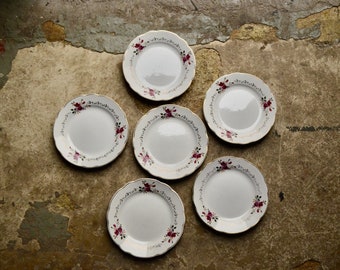 Rose-Marie plates Faiencerie de Sarreguemines vintage old tableware