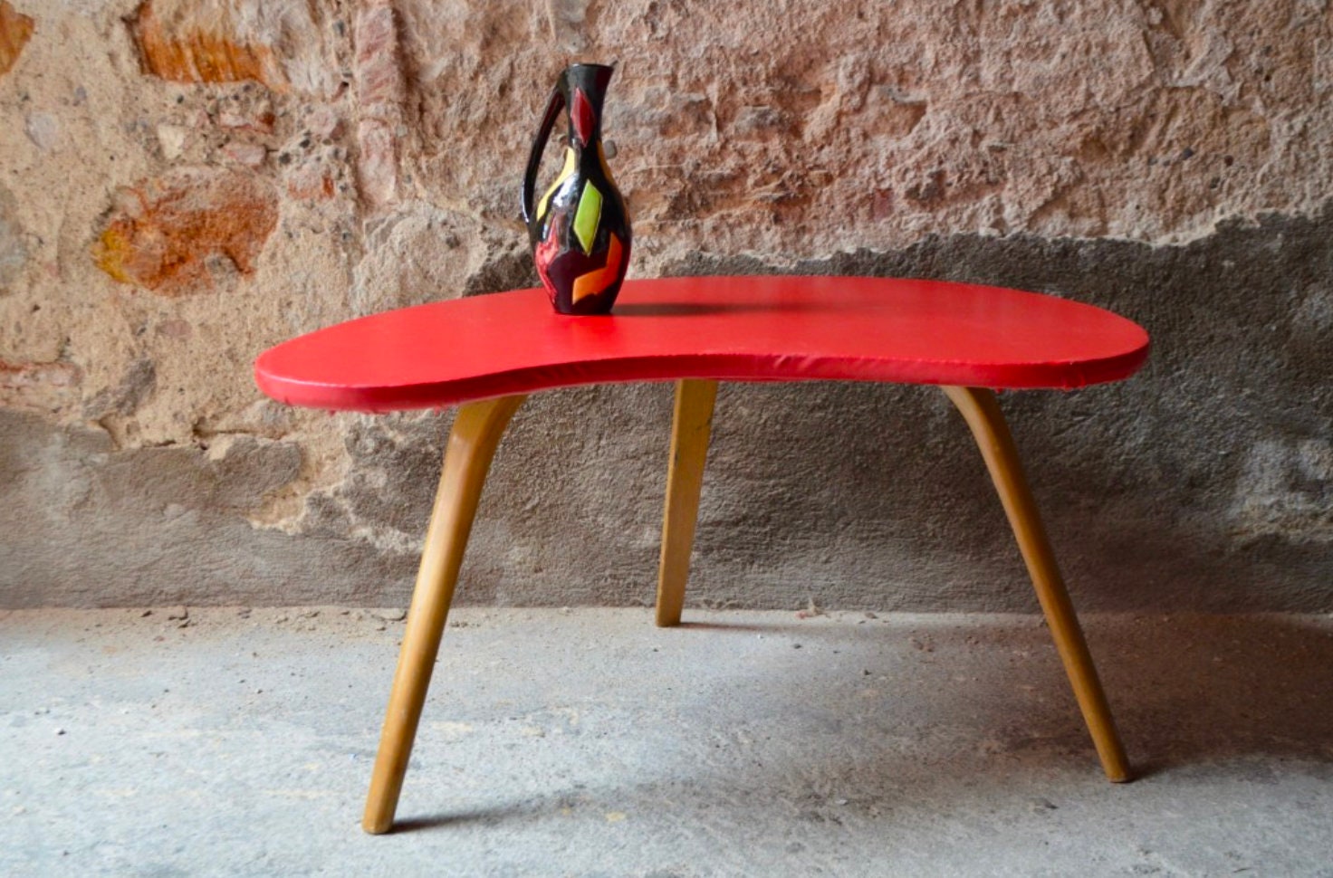 Table Basse en Bois Vintage Design Bow Wood Steiner