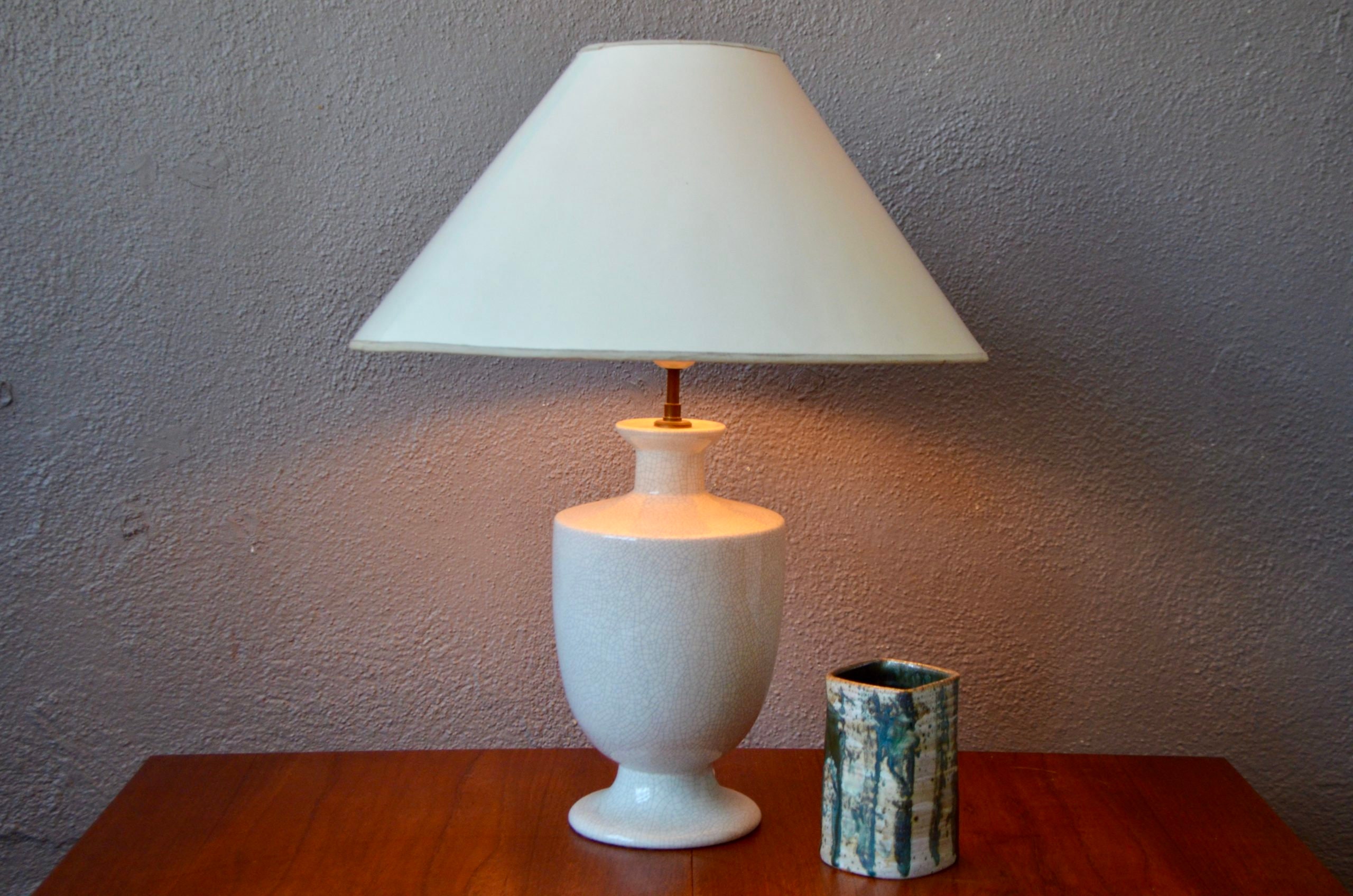 Lampe Vintage à Poser en Céramique Craquelée