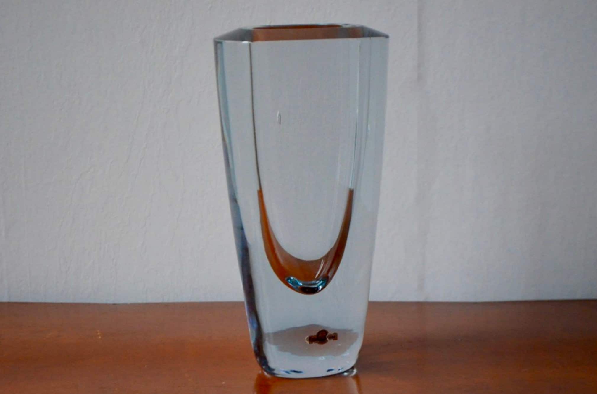 Vase Cristal Scandinave Strömbergshyttan Décoration Suède Ancienne Style Kosta Orrefors Scandinavian