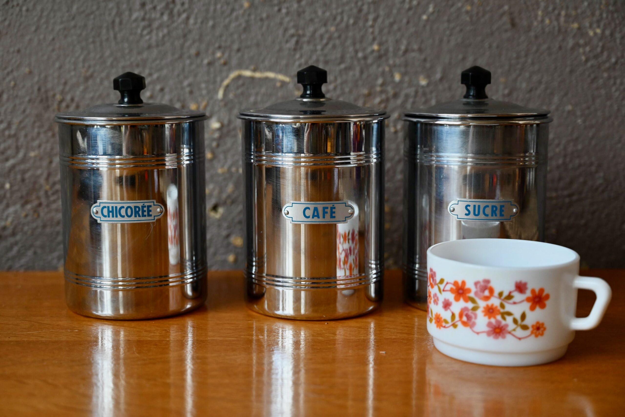 Lot De 5 Pots à épices Transparents - Couvercle Aluminium - Neufs - Style Moderne Carré