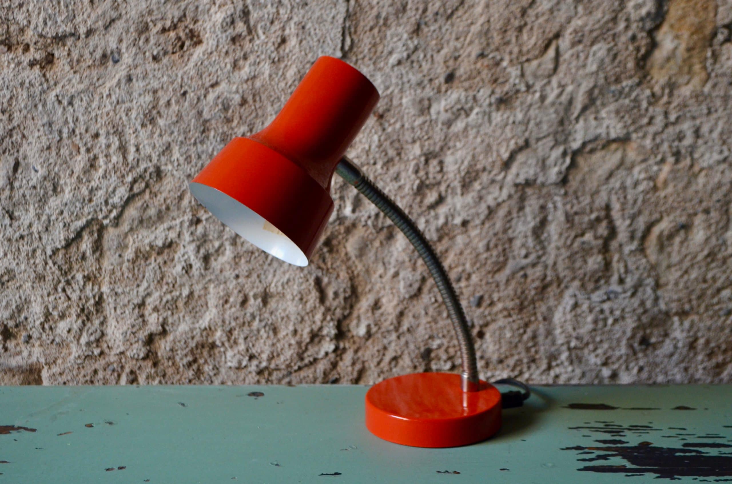 Lampe de Bureau Vintage Midcentury Rouge