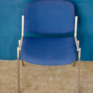 Chaise bleue DSC par Giancarlo Piretti pour Castelli, 1960s. Design Italien vintage et moderniste siège de cuisine ou de bureau image 9