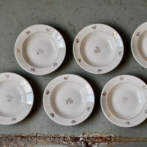 Vintage plates old crockery Badonviller vintage style French and boho