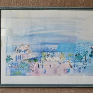 Serigrafia “Nice” del pittore francese Raoul Dufy Paris Fauvism