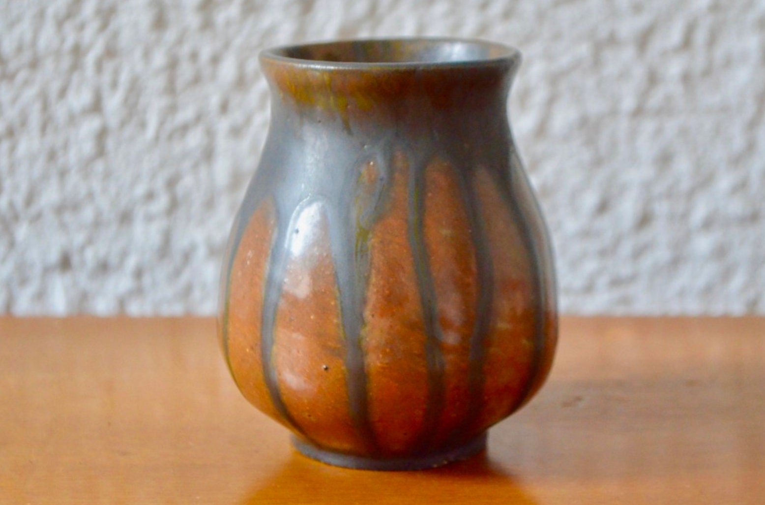 Vase Elchinger Fernand Poterie Alsace Grès Céramique Sobre Collection Brutaliste Artisanal Flower Po