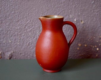 Alte Keramikkrugvase Elsässer Handwerkskunst Elchinger Boho Country Chic und Wabi Sabi