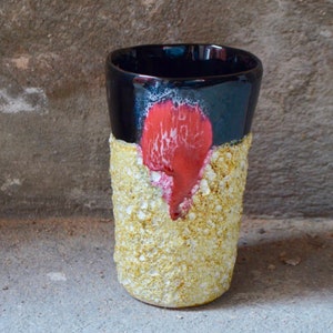 Ceramic vase vintage fat lava Vallauris