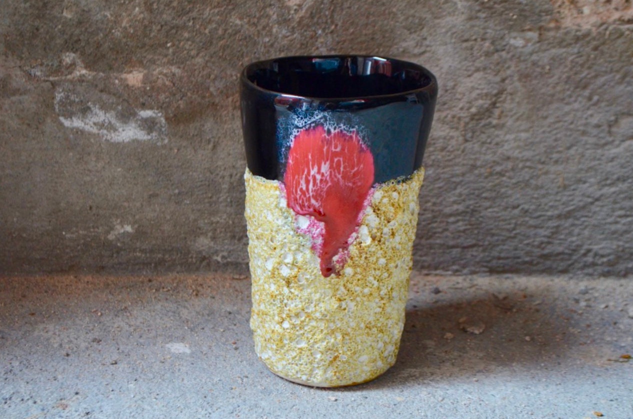 Vase Céramique Vintage Fat Lava Vallauris