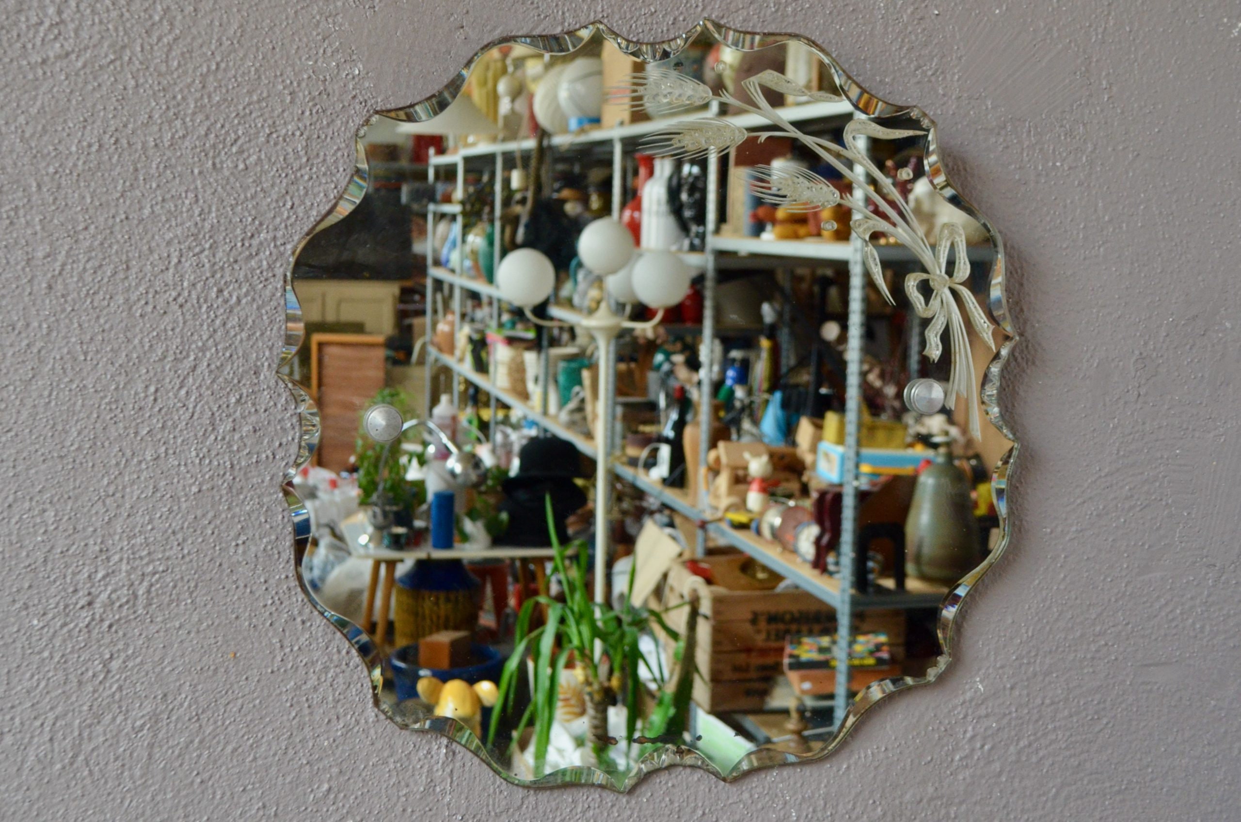 Grand Miroir Biseauté Style Vintage et Bohème