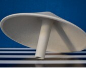 Vase toupie signé LinéaSette Italien en céramique blanche Italie 1980
