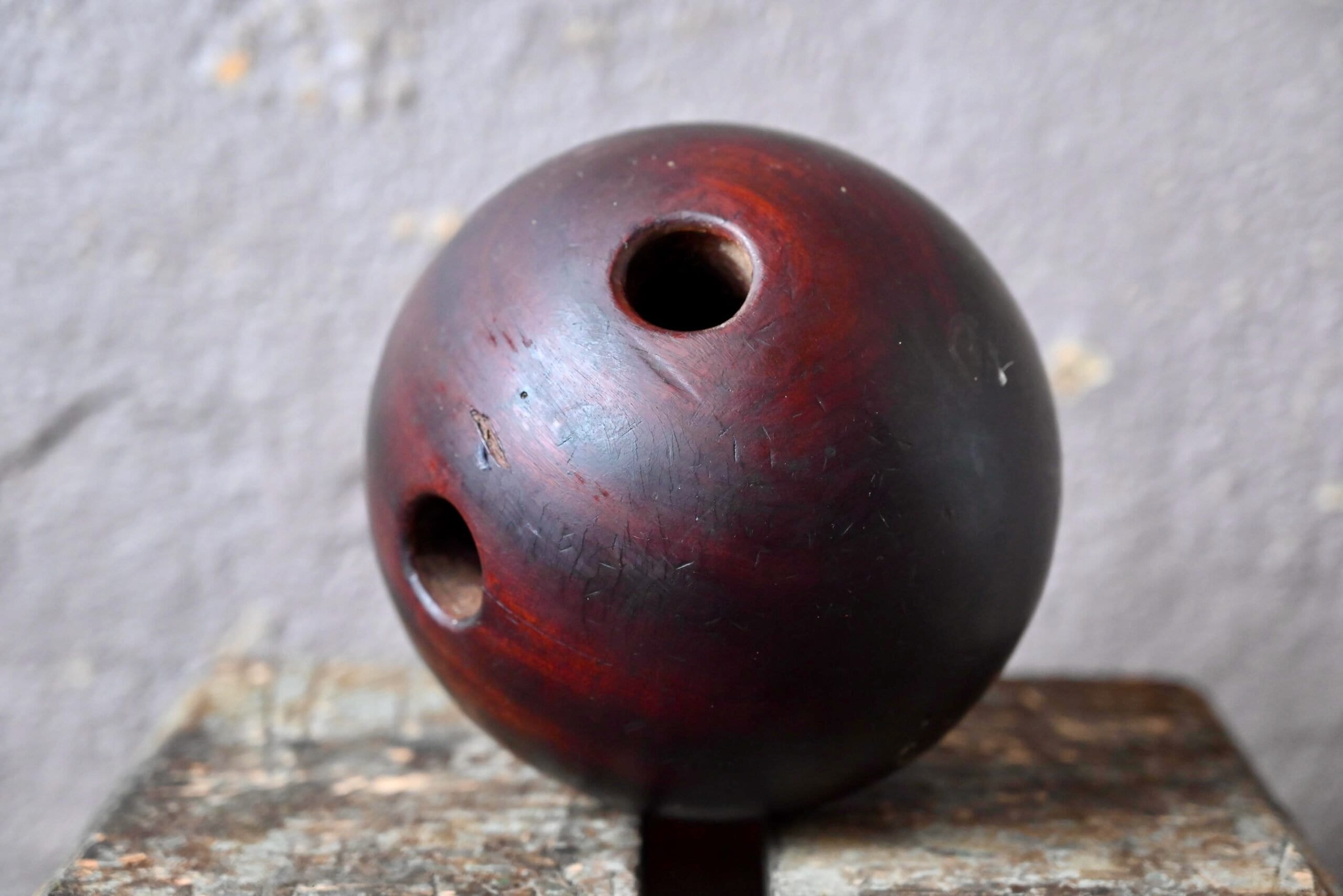 Rustic and Primitive Deco Wooden Bowling Game Ball - Etsy
