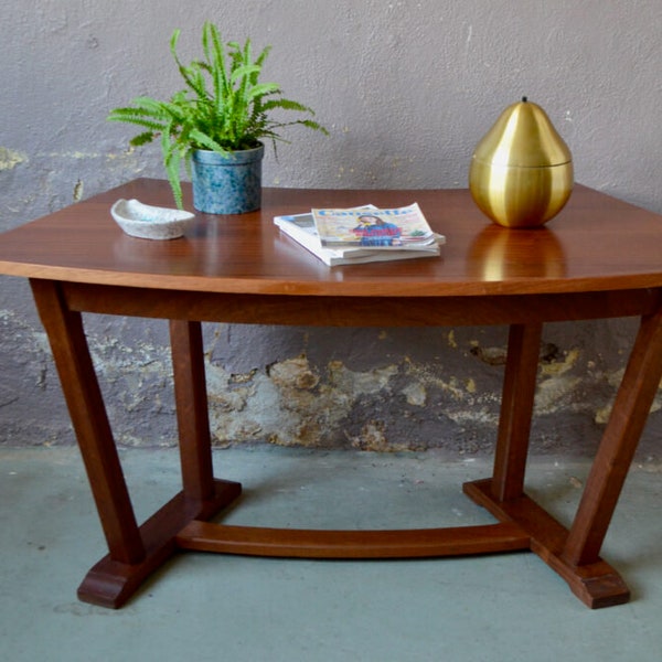 Bureau console ou sellette en forme de demi lune de style Art Déco et Bohème France 1930