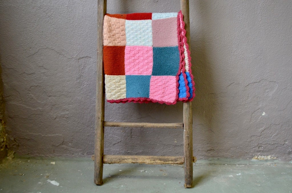 Couverture en Laine Vintage Style Bohème Campagne Chic