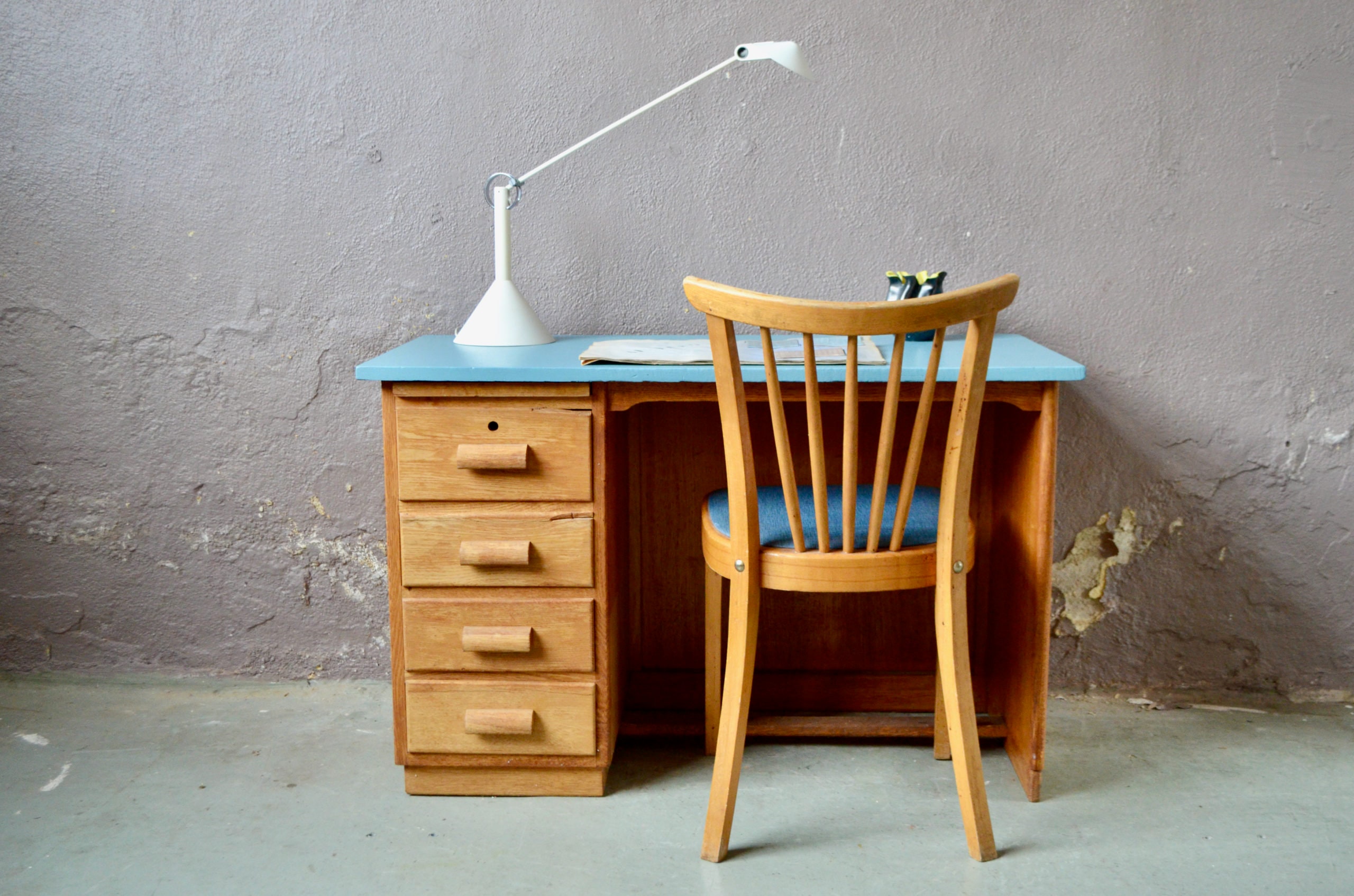 bureau Ancien En Chêne