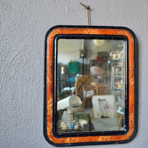 Old antique and boho French style wall mirror