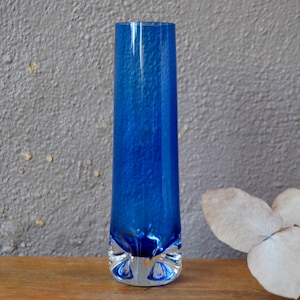 Vintage blue Murano glass vase