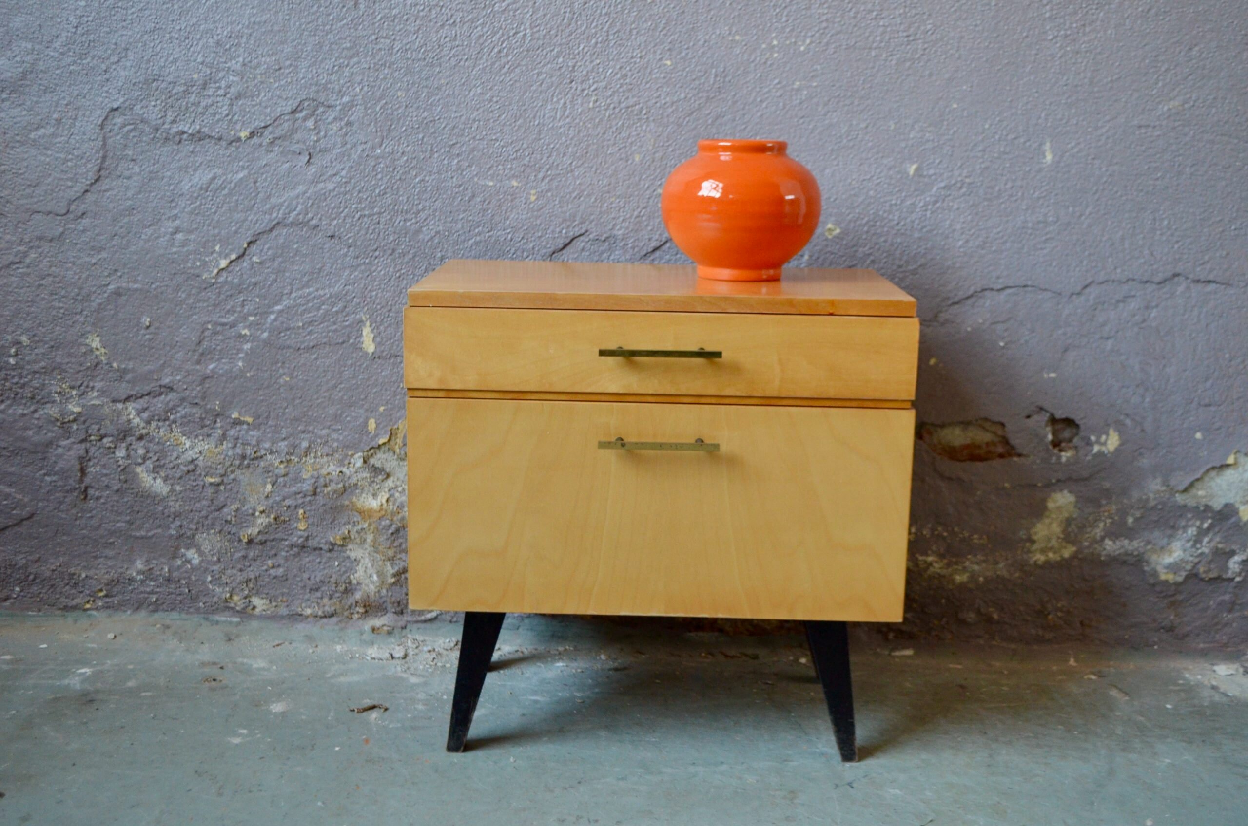 Chevet En Bois Vintage