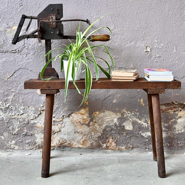 Etabli banc ou tabouret atelier meuble de métier style bohème et industriel