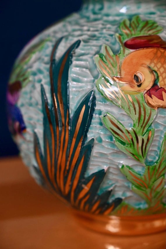 Lamarche Monaco Ball Vase, Nautical Decor, French Riviera, Kitsch