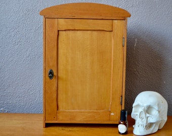 Pharmacy wood bathroom cabinet antique vitantage and boho style bathroom shelf